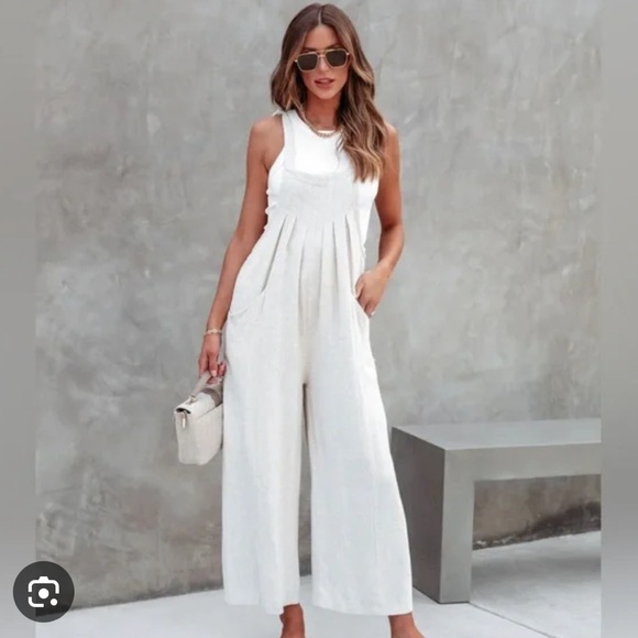 Vici Stassia Pocketed Tie Overalls - Picture 1 of 5